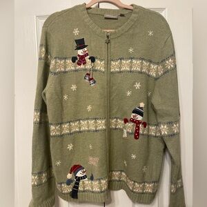 Christmas zip up sweater